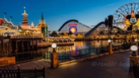 Early evening at Paradise Pier in the California Adventure side of Disneyland